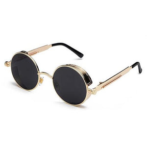 Retro Classcal Round Steampunk Sunglasses
