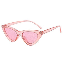 Load image into Gallery viewer, Fashion cat Eye SunglasseVintage Cat Eye Sequins Transparent Sunglasses Retro Eyewear Fashion Driver Night Driving#LD