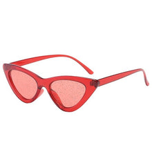 Load image into Gallery viewer, Fashion cat Eye SunglasseVintage Cat Eye Sequins Transparent Sunglasses Retro Eyewear Fashion Driver Night Driving#LD