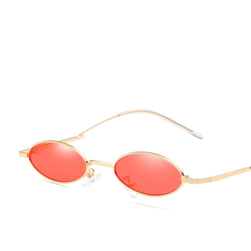 High Quality Retro Narrow Oval Sunglasses