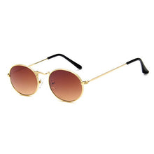 Load image into Gallery viewer, Fashion black small oval sunglasses